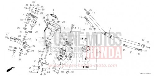ROHRGRIFF/OBERE BRUECKE CB650RAK de 2019